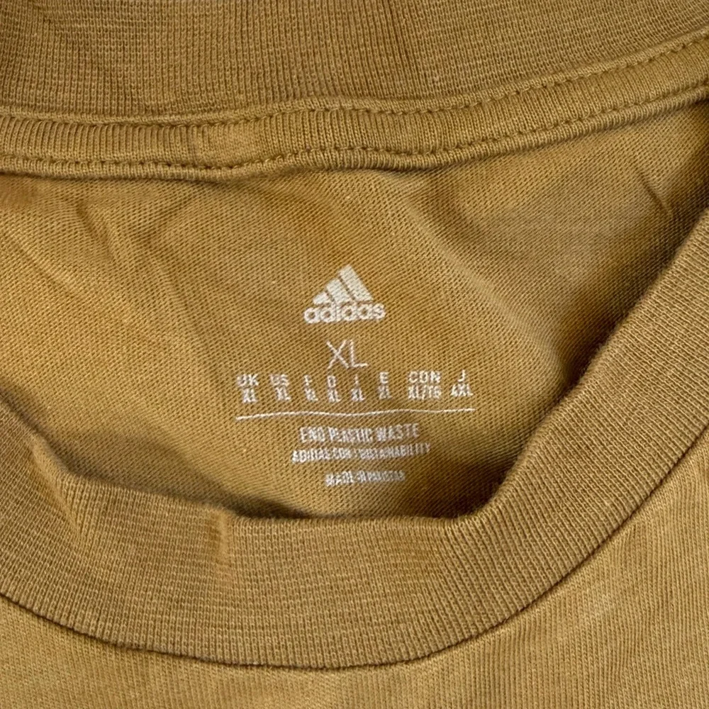 adidas Men's Mustard Logo Graphic T-Shirt - Picture 2 of 3